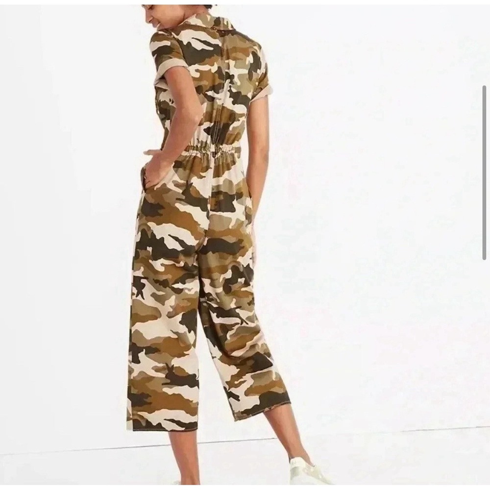 Madewell Wide-Leg‎ Utility Jumpsuit in Cottontail Camo Size 4 - Picture 2 of 9